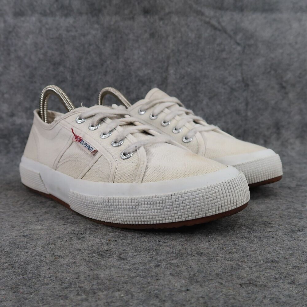 Superga Shoes Womens 7 Sneaker Lifestyle Classic Canvas White Lace Up Casual Low